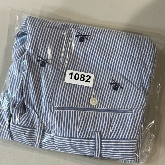 NWT Polo Ralph Lauren 35W Stretch Straight Fit Seersucker Skull Pattern Shorts - Picture 11 of 11